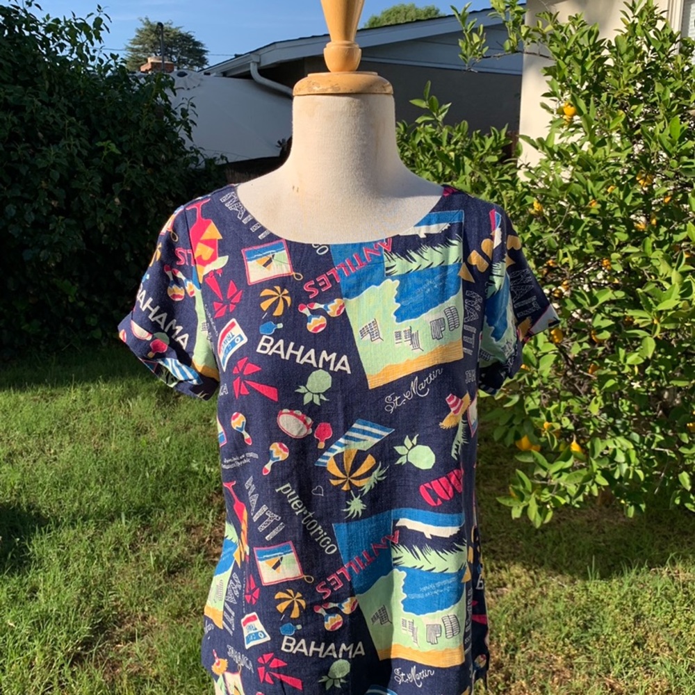 Modcloth ‘Delightful Demeanor’ Travel Print top